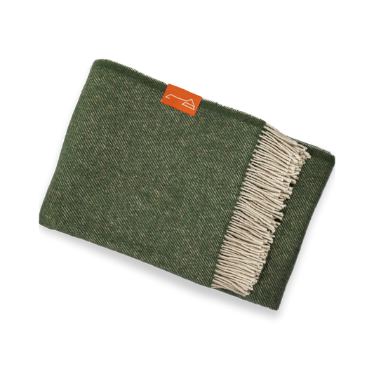 Alpaka Plaid Wolldecke - green