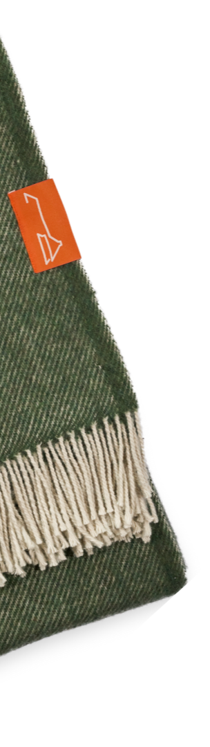 Alpaka Plaid Wolldecke - green