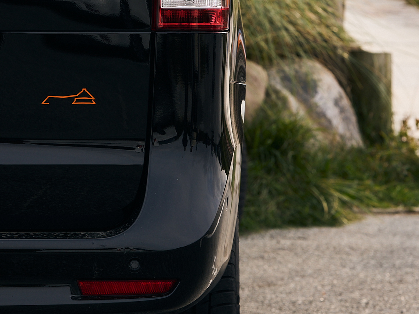 Autoaufkleber "Silhouette" orange