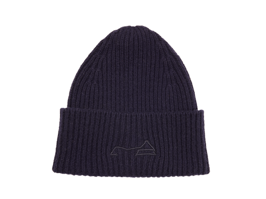 Merino Strickmütze - dark navy