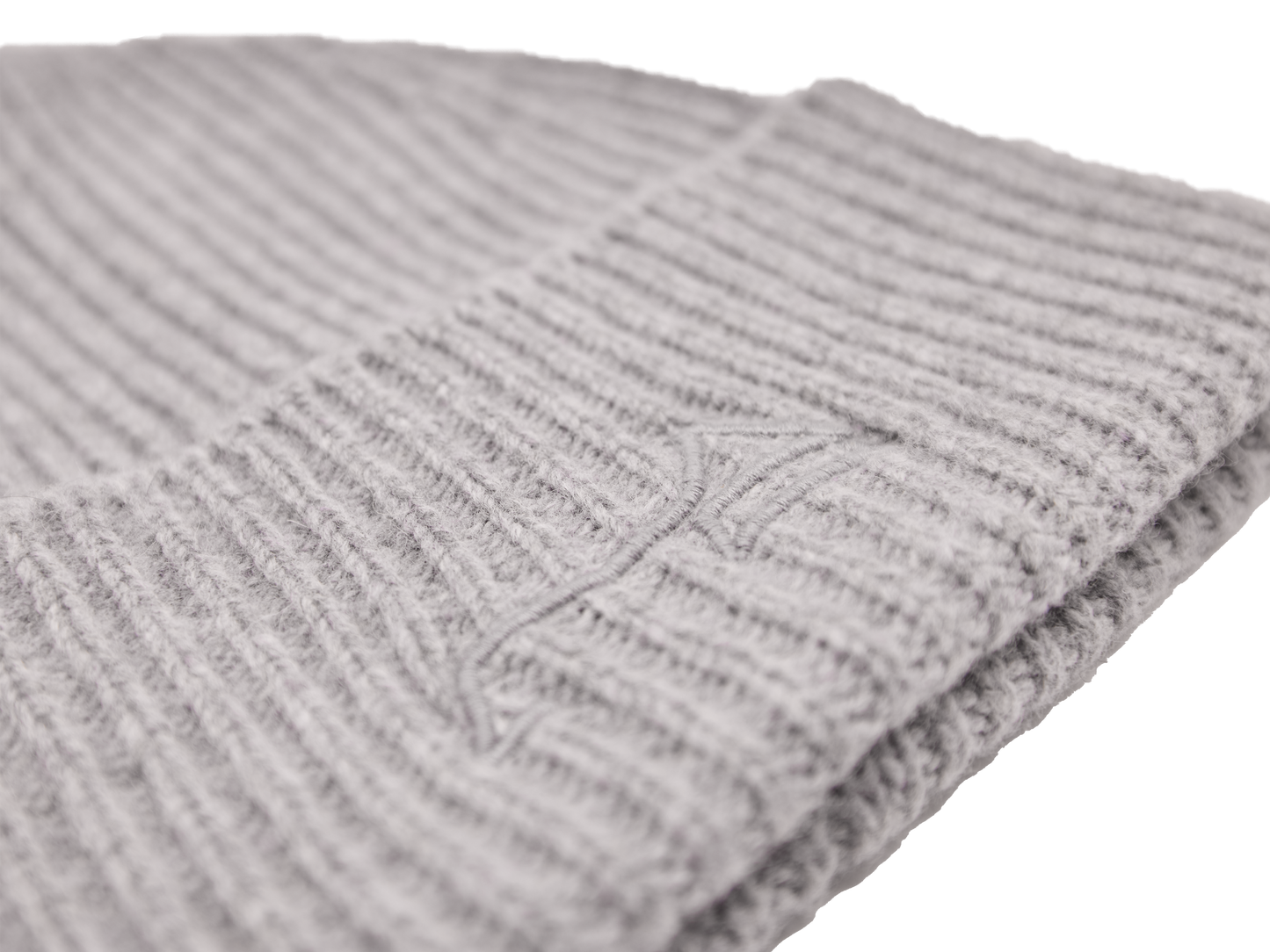 Sturmhaube Merino Strickmütze - silver melange