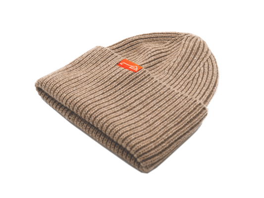Cashmere Strickmütze - organic beige