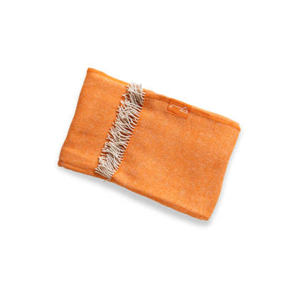 Alpaka Plaid Wolldecke - orange