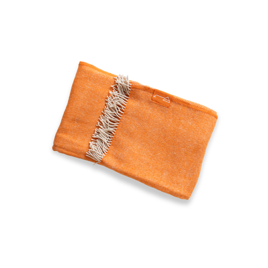 Alpaka Plaid Wolldecke - orange