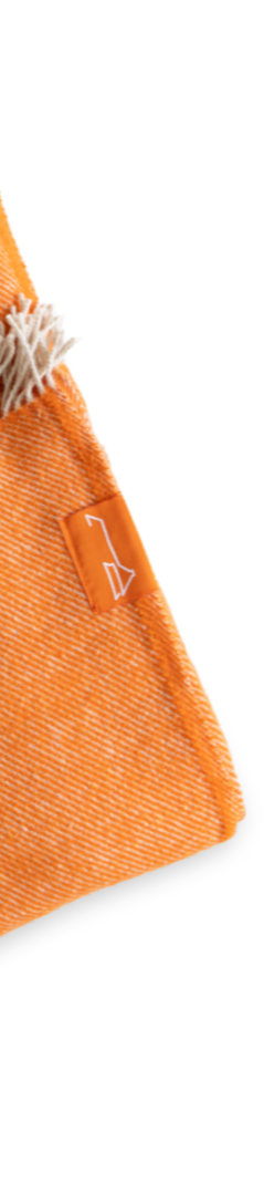 Alpaka Plaid Wolldecke - orange