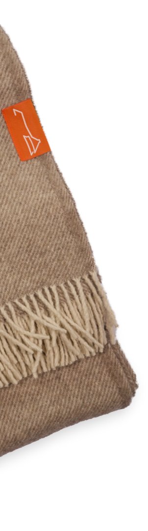 Alpaka Plaid Wolldecke - natural beige