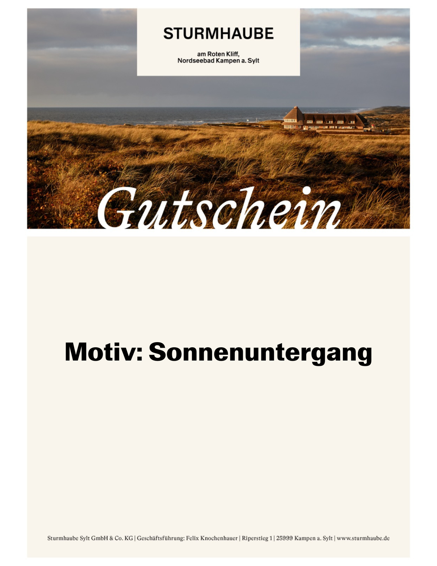 Online Shop Geschenkgutschein