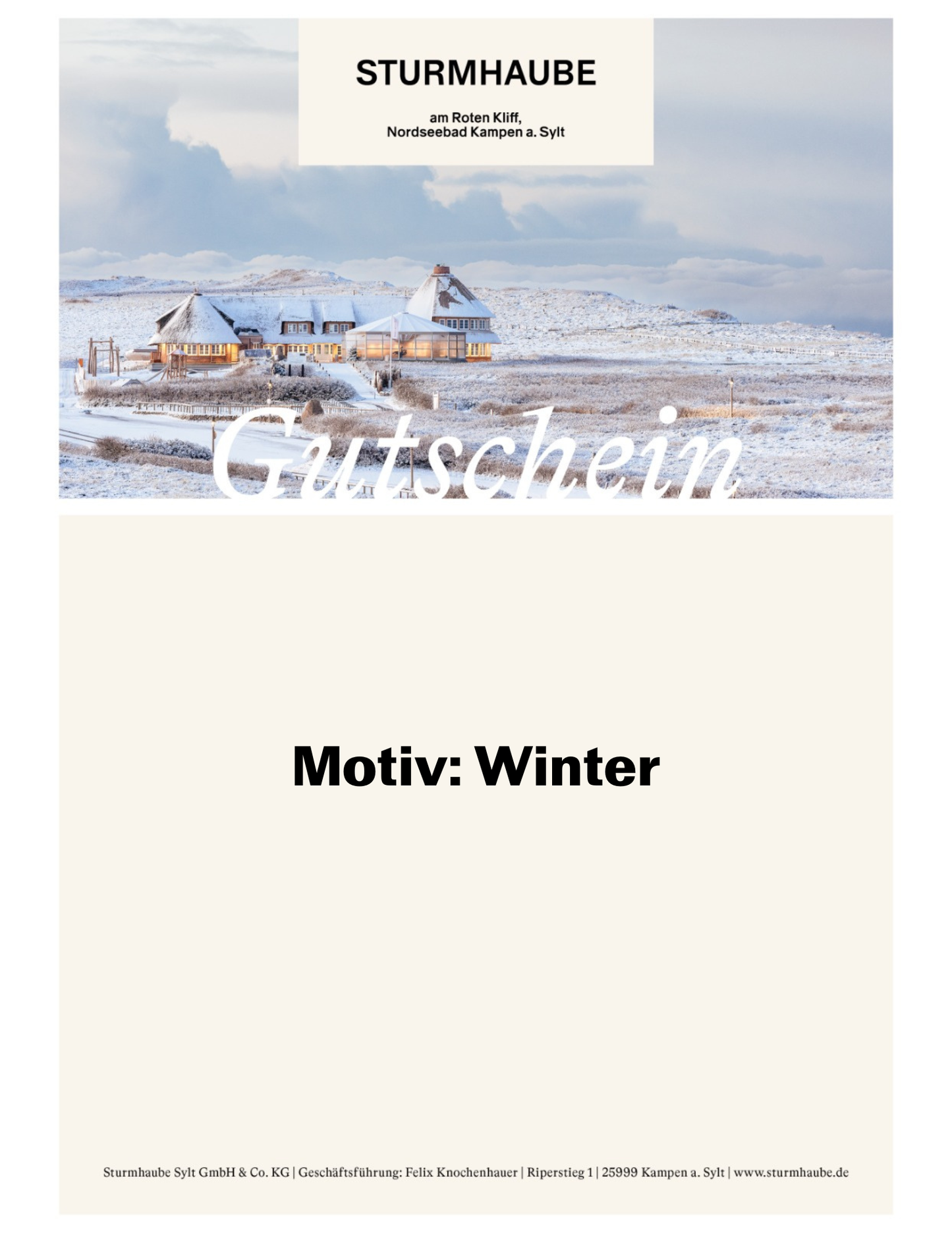 Online Shop Geschenkgutschein