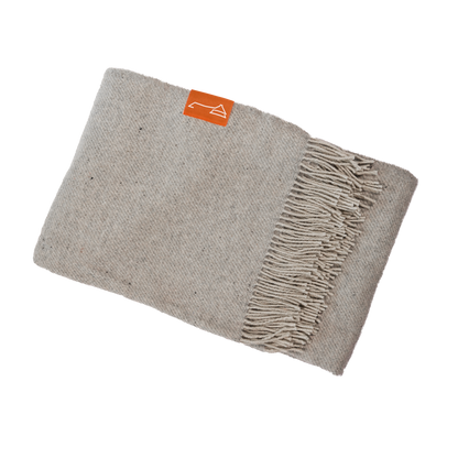 Alpaka Plaid Wolldecke – silvergrey