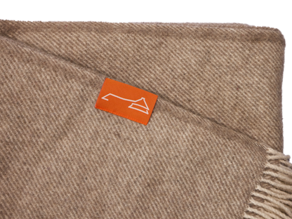Alpaka Plaid Wolldecke - natural beige