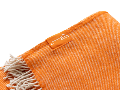 Alpaka Plaid Wolldecke - orange