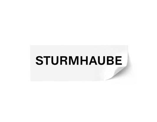Autoaufkleber "STURMHAUBE" schwarz