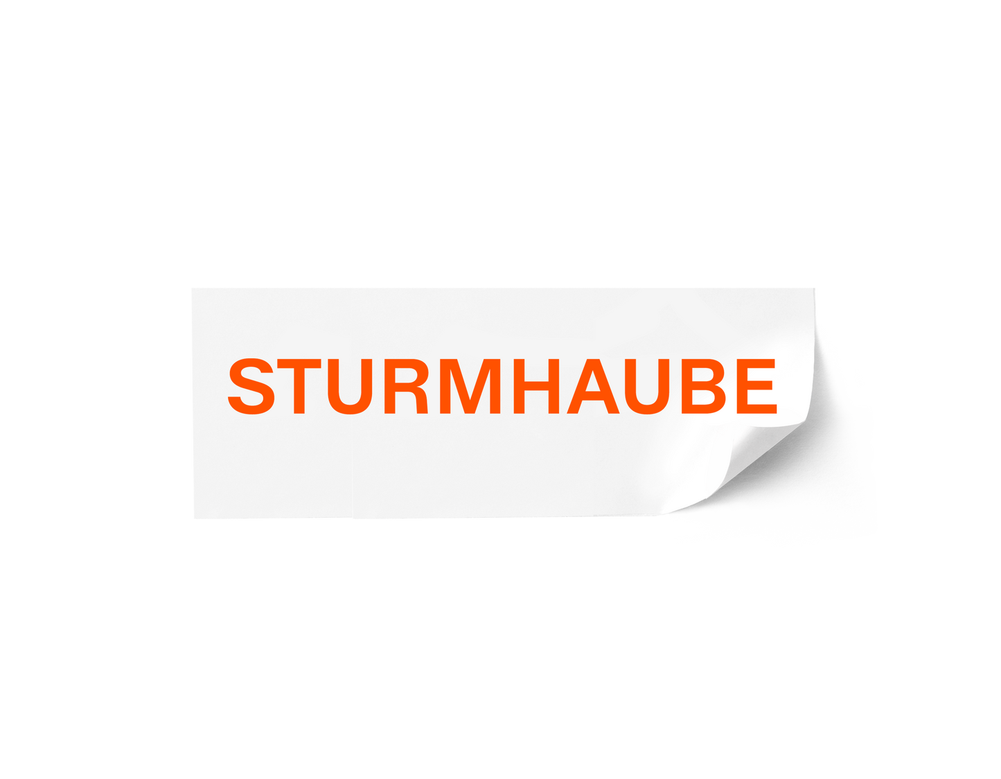 Autoaufkleber "STURMHAUBE" orange
