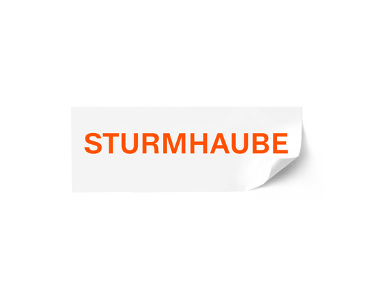 Autoaufkleber "STURMHAUBE" orange