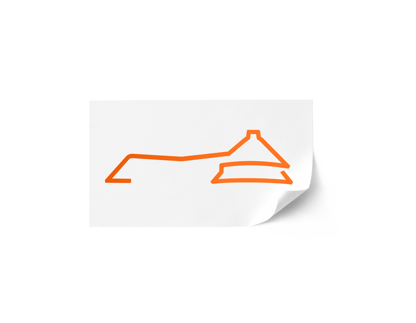 Autoaufkleber "Silhouette" orange