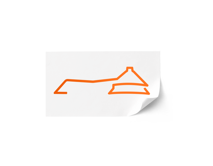 Autoaufkleber "Silhouette" orange