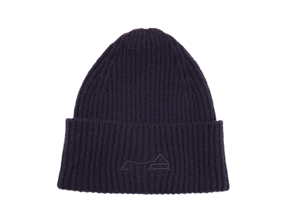 Merino Strickmütze - dark navy