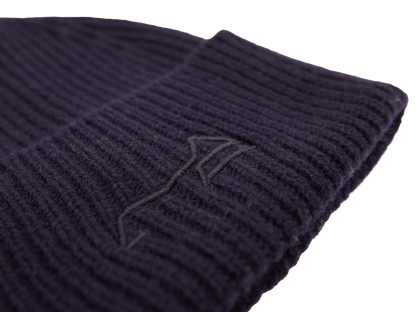 Merino Strickmütze - dark navy