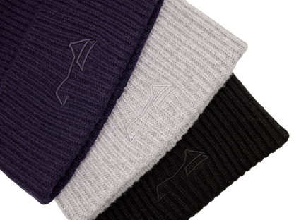 Merino Strickmütze - dark navy