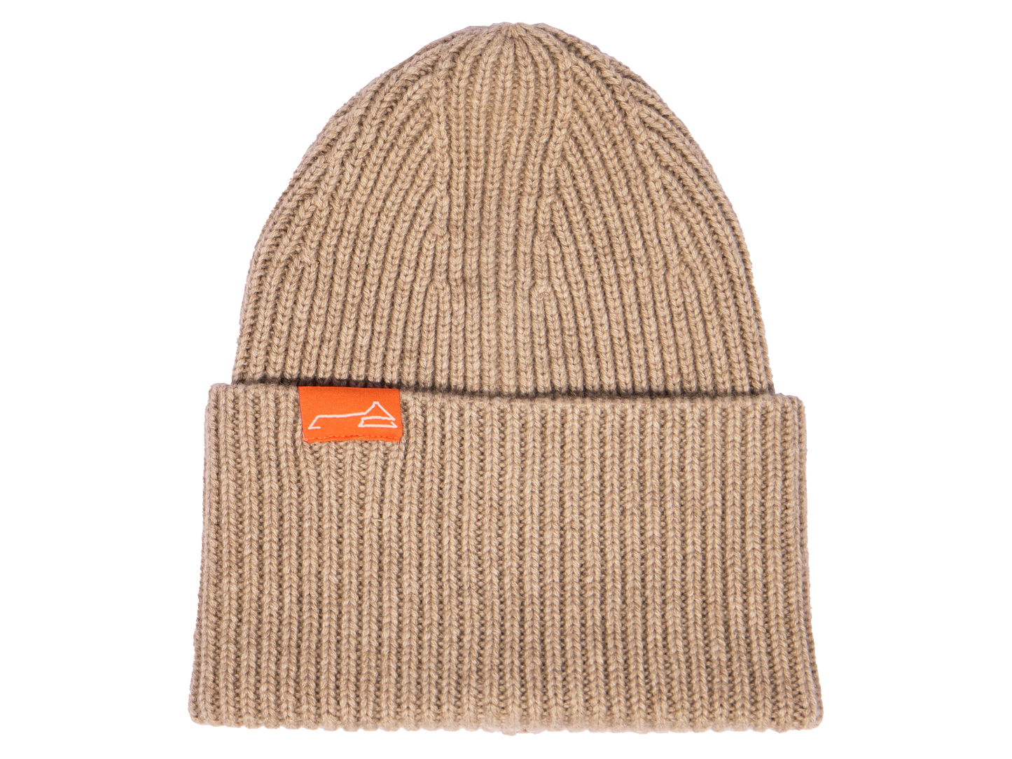 Sturmhaube Cashmere Strickmütze - organic beige