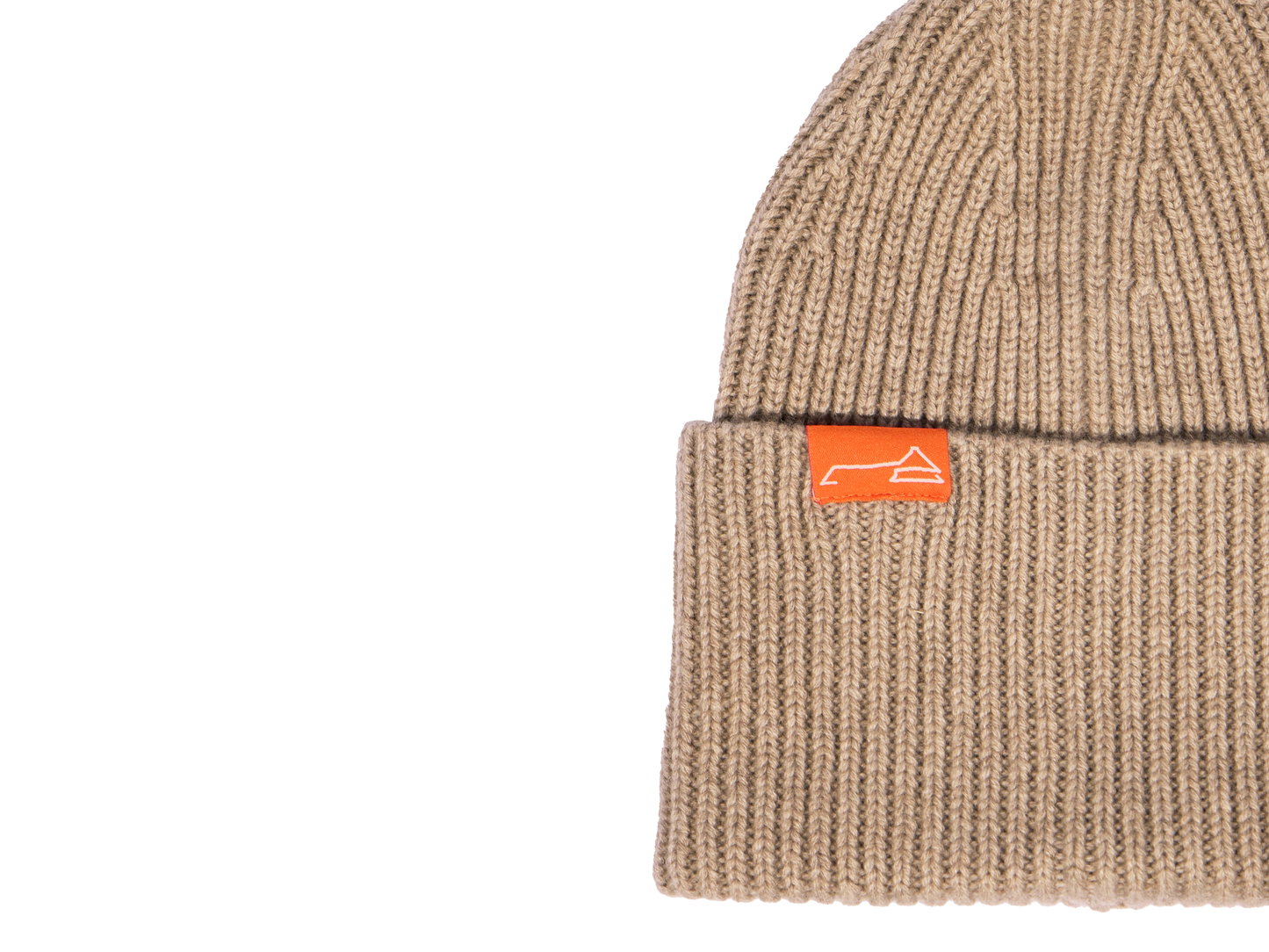 Sturmhaube Cashmere Strickmütze - organic beige