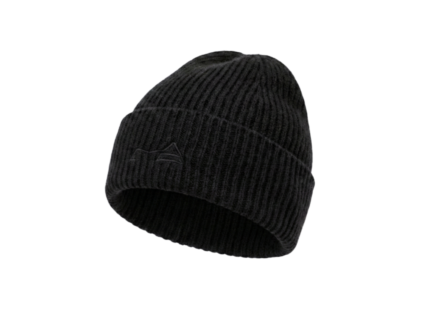 Merino Strickmütze - schwarz