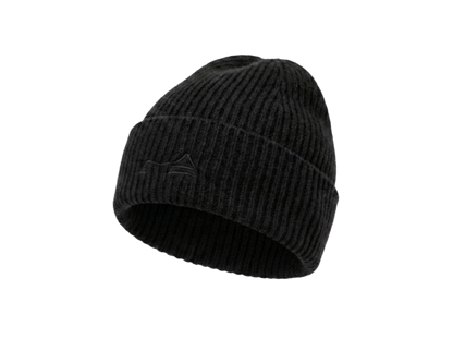 Merino Strickmütze - schwarz